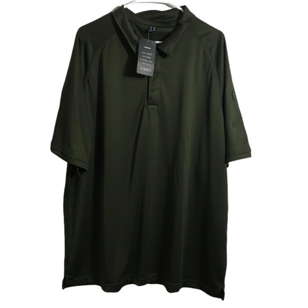 Crysully mens green shirt sleeve polo shirt. Sz 2XL. New